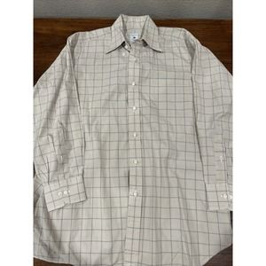 Robert Talbott Mens Button Up Plaid Long Sleeve Pocket Shirt Size‎ L
